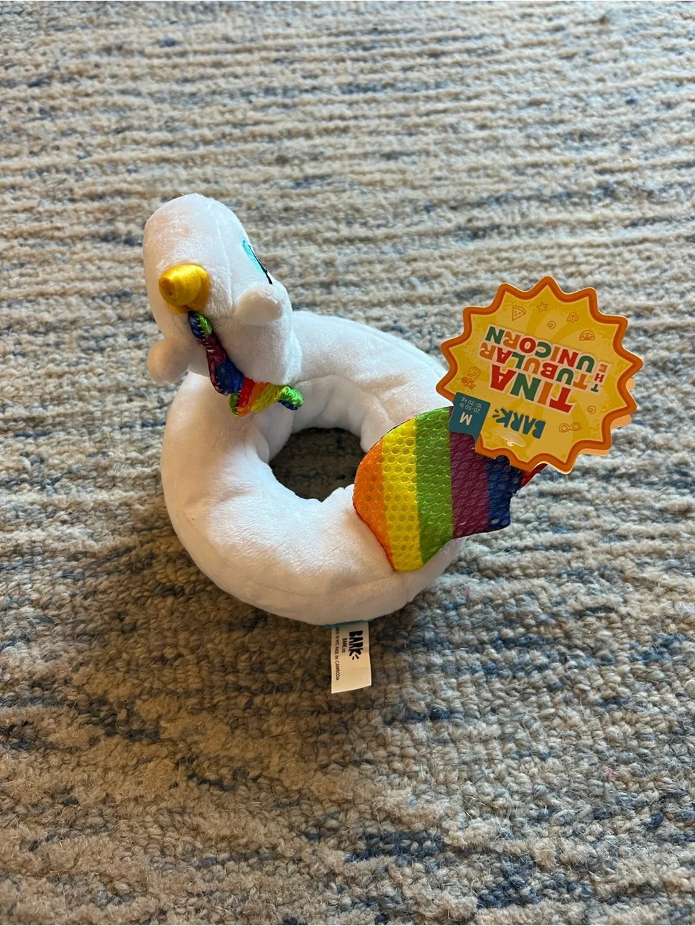 Bark Tina The Tubular Unicorn Dog Toy NWT